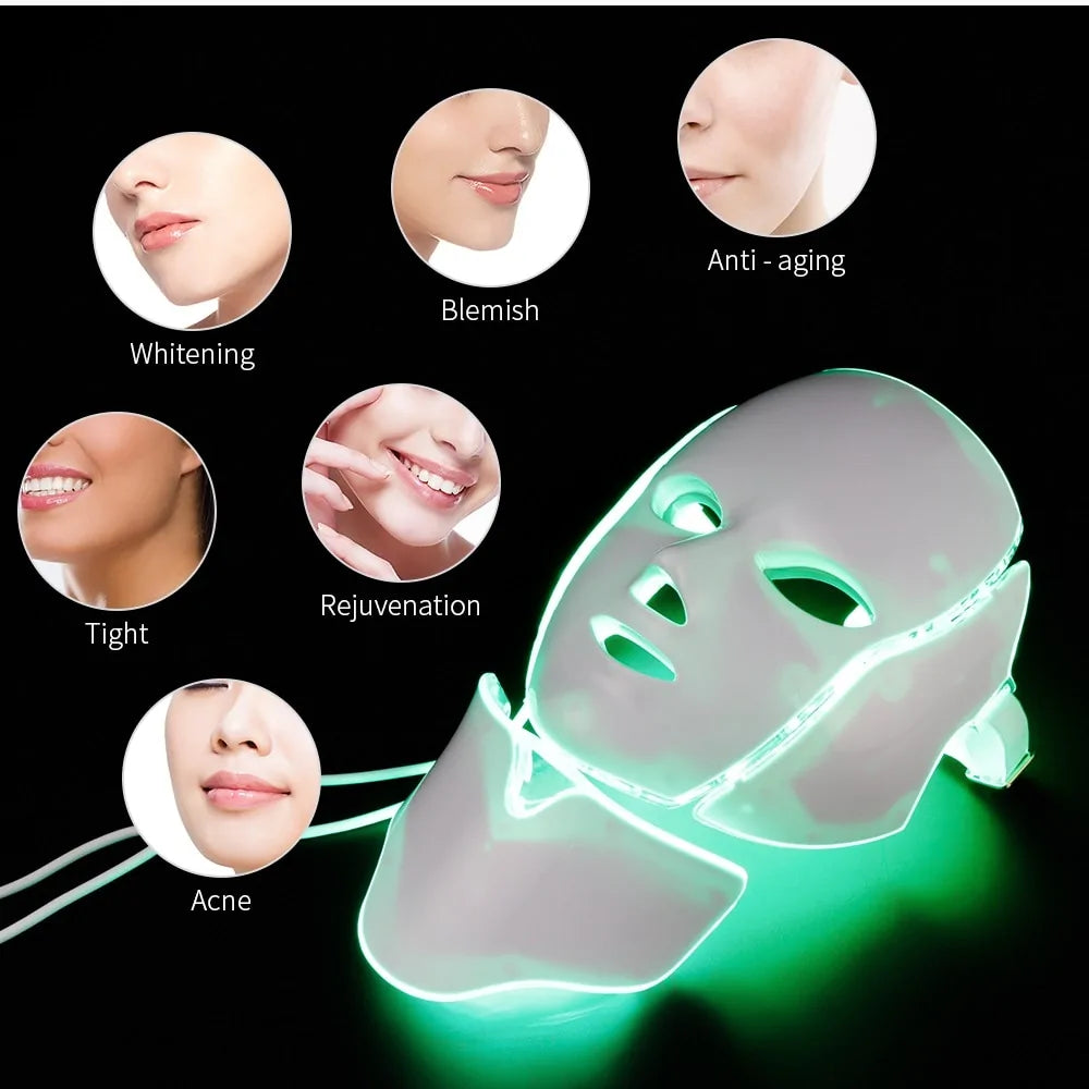 LED Facial Light Therapy Mask + Free Gift 🎁