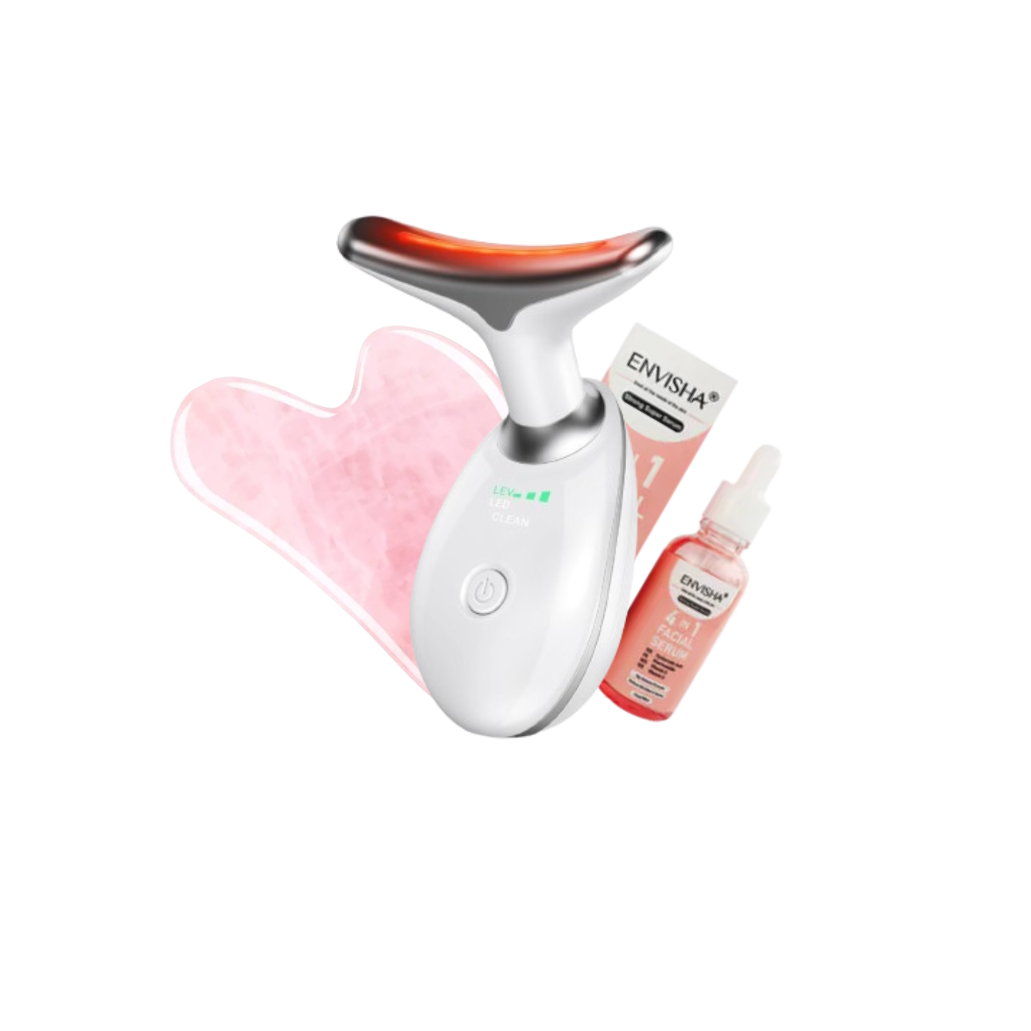 Light Based Multifunctional Facial Massager, Stone Gua Sha, Facial Serum + Free Gift🎁