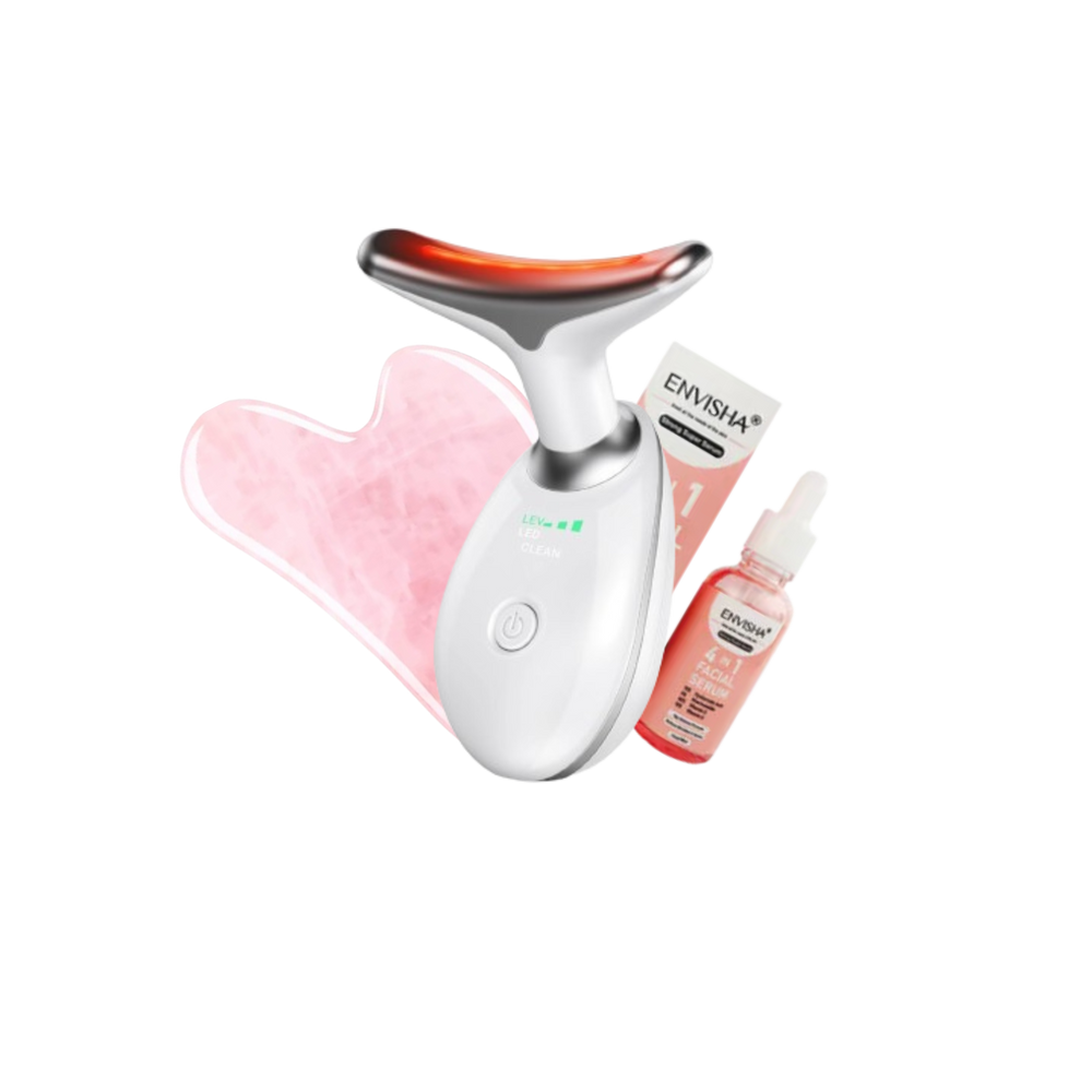 Light Based Multifunctional Facial Massager, Stone Gua Sha, Facial Serum + Free Gift🎁